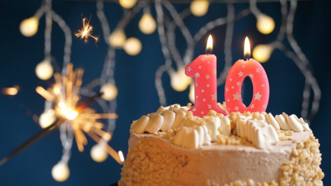 tårta med 10 år